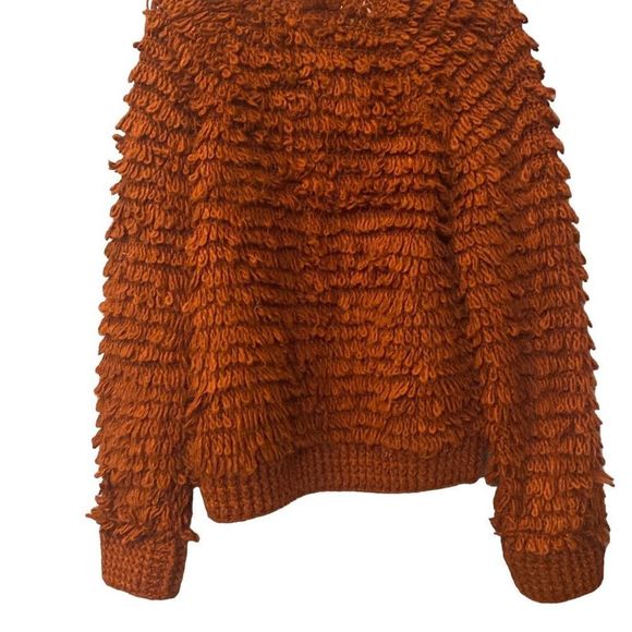 Universal Thread | Rust Shaggy Cardigan Crochet Target Oversized Open Front XS - Picture 7 of 13
